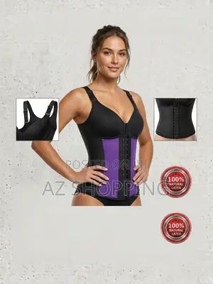 Adjustable Shoulder Strap Latex Waist Cincher Vest