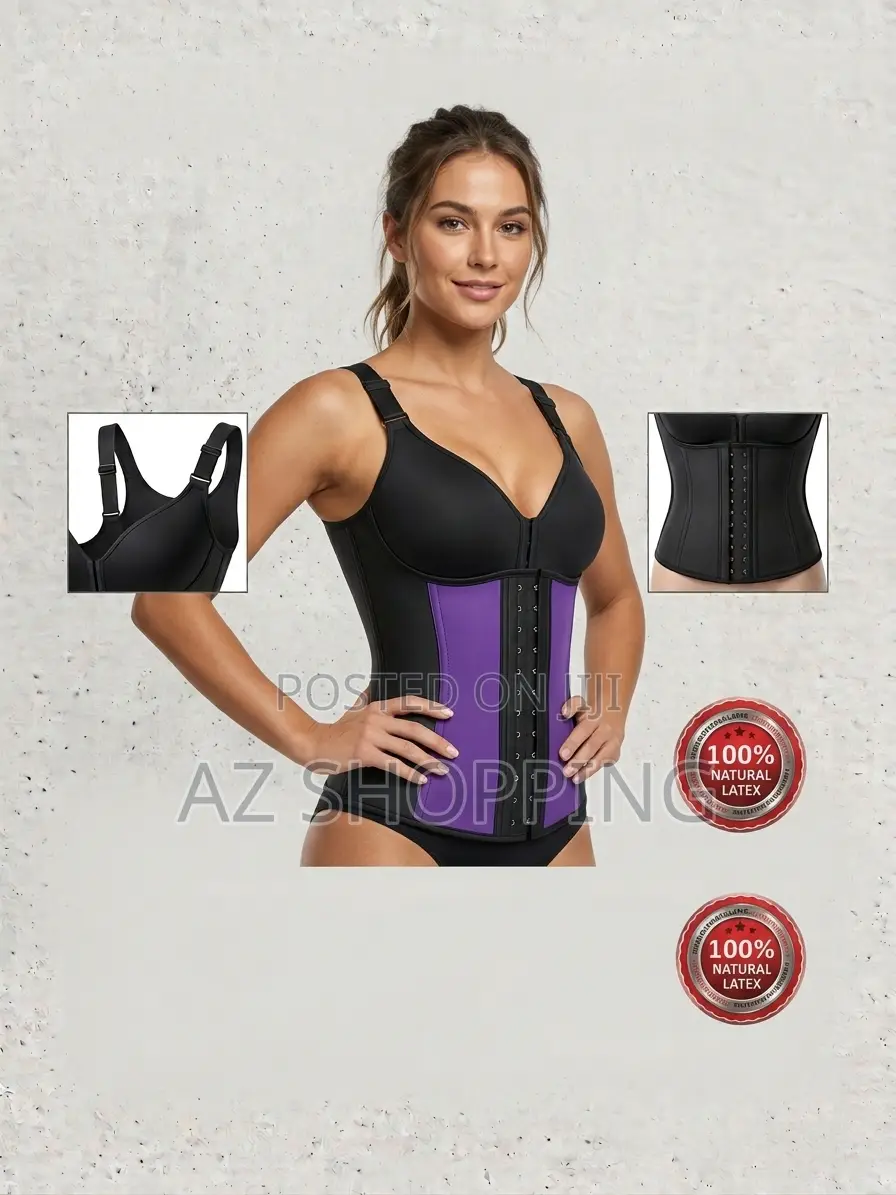 Adjustable Shoulder Strap Latex Waist Cincher Vest
