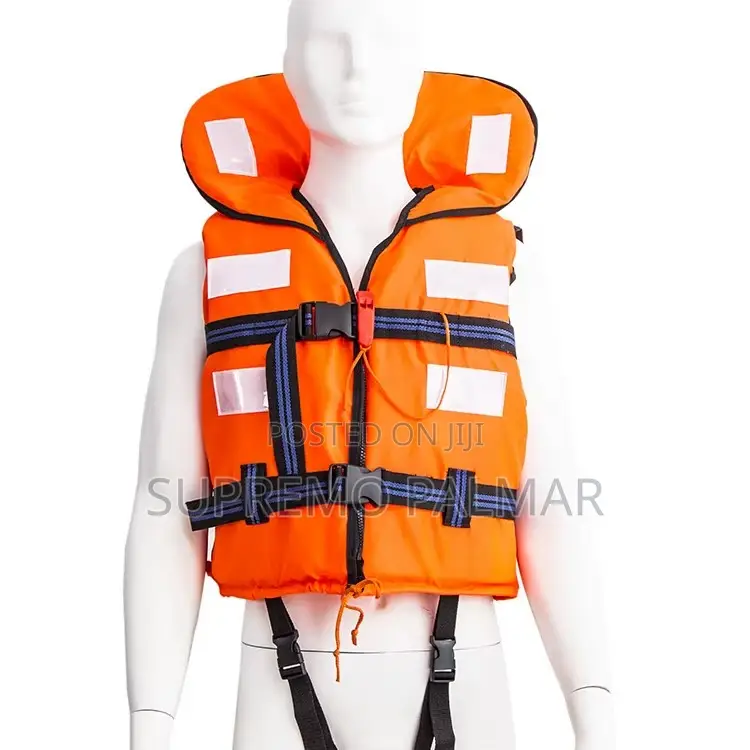 Adult Life Jackets – Reflective Safety Vest With Collar, Buckle Straps