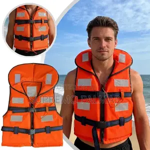 Adult Life Jackets – Reflective Safety Vest With Collar, Buckle Straps