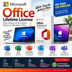 Microsoft Office 2024 Lifetime Install License for Mac and Windows