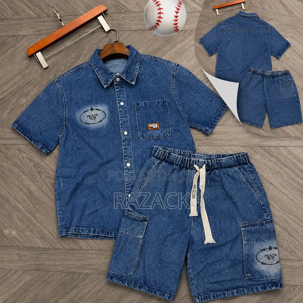 Jeans Shorts With Top