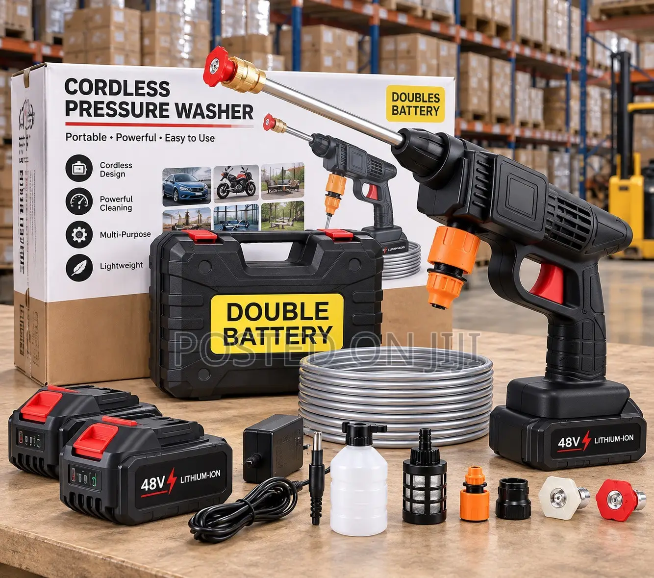 High Pressure Washer Gun for Cars Also Rechargeble With 2 Batteries