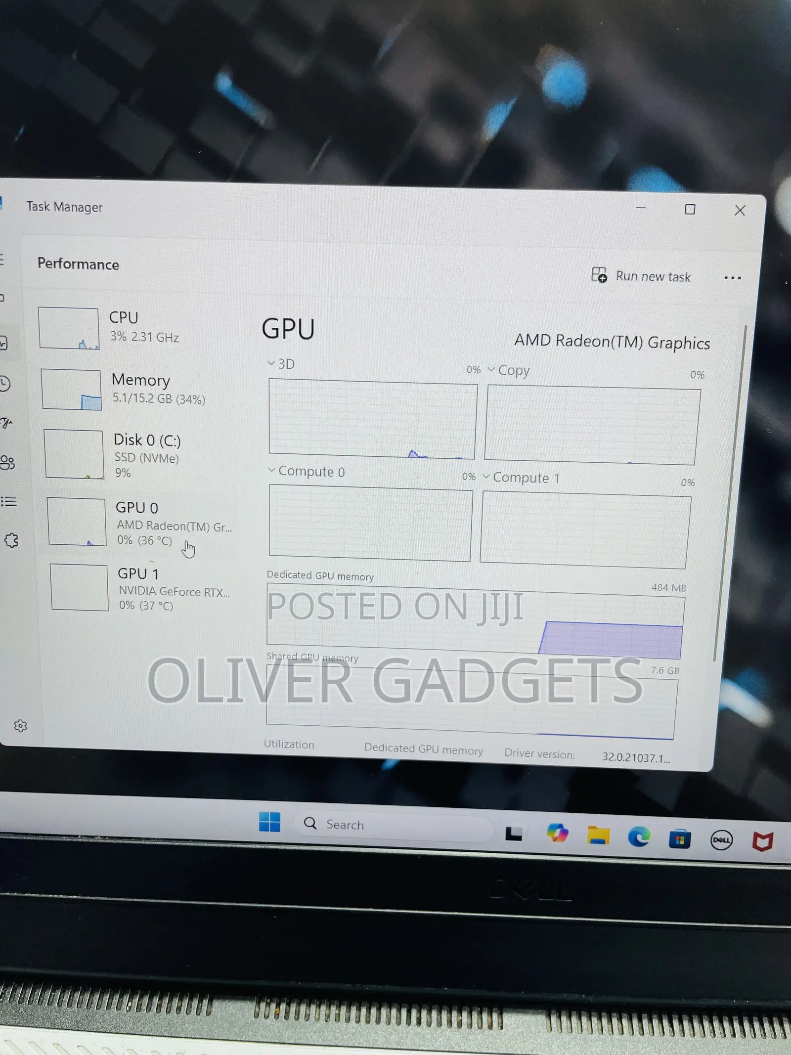Laptop Dell G15 5525 16GB AMD Ryzen 5 SSD 512GB