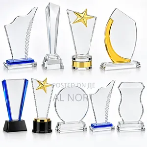 Clear Glass Award Trophy Plaque – Decorative Recognition Award