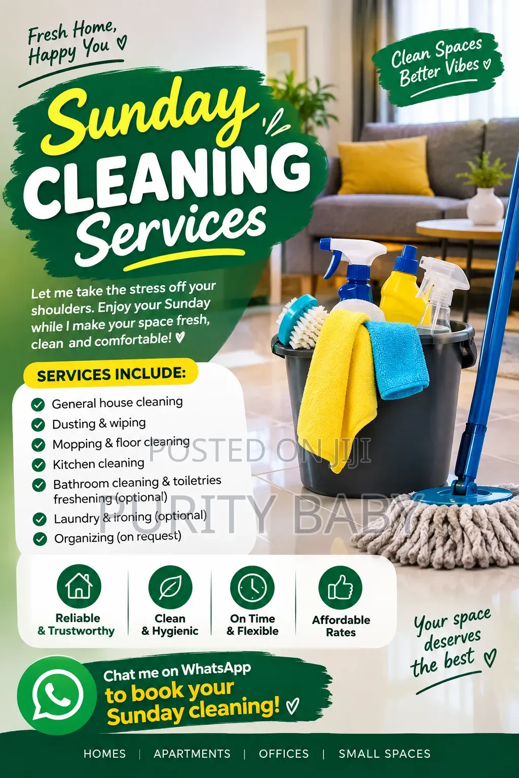 Need a Cleaner? Affordable House, Room and Compound Cleaning in Tema