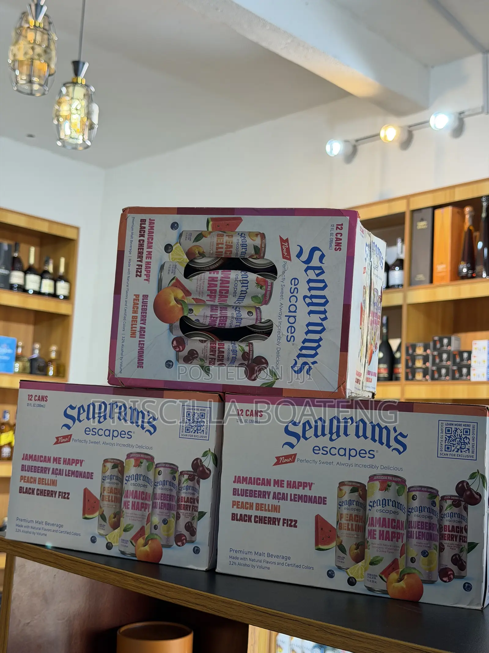 JD Cans 4x Seagram Cans12x Malibu 8x JD Variety 12x Seagram Bottles12x