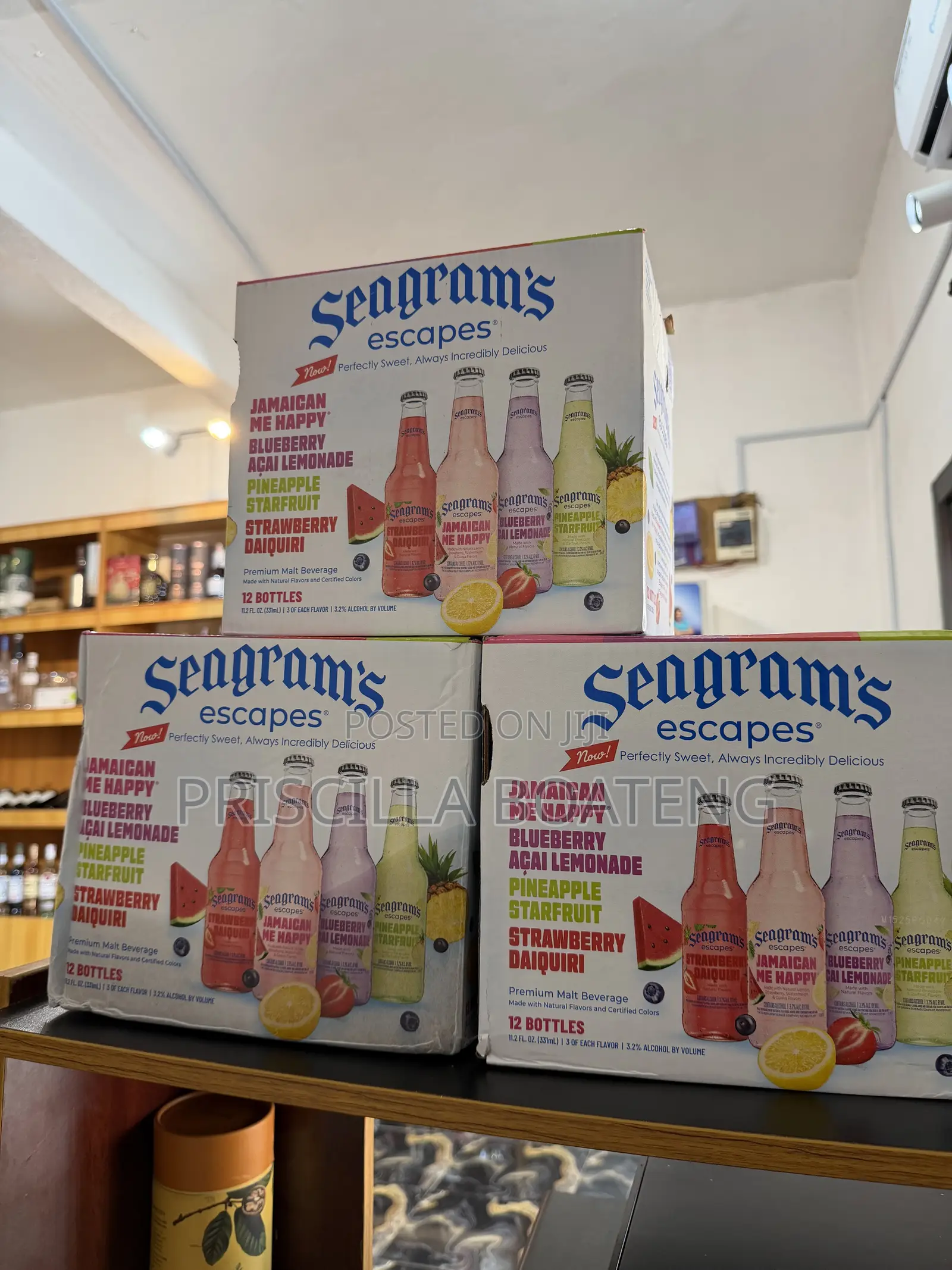 JD Cans 4x Seagram Cans12x Malibu 8x JD Variety 12x Seagram Bottles12x