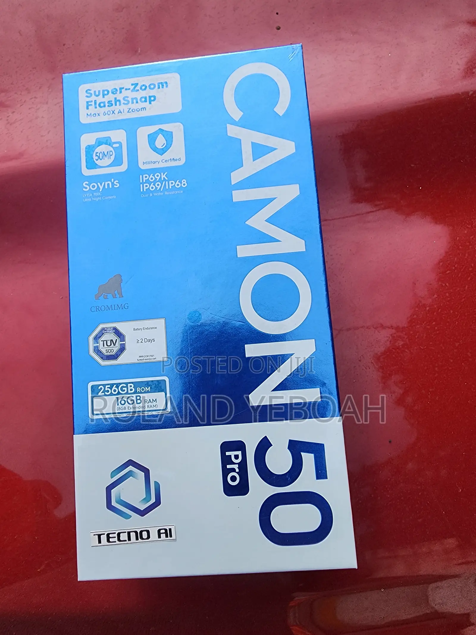 New Tecno Camon 50 Pro 256 GB Black