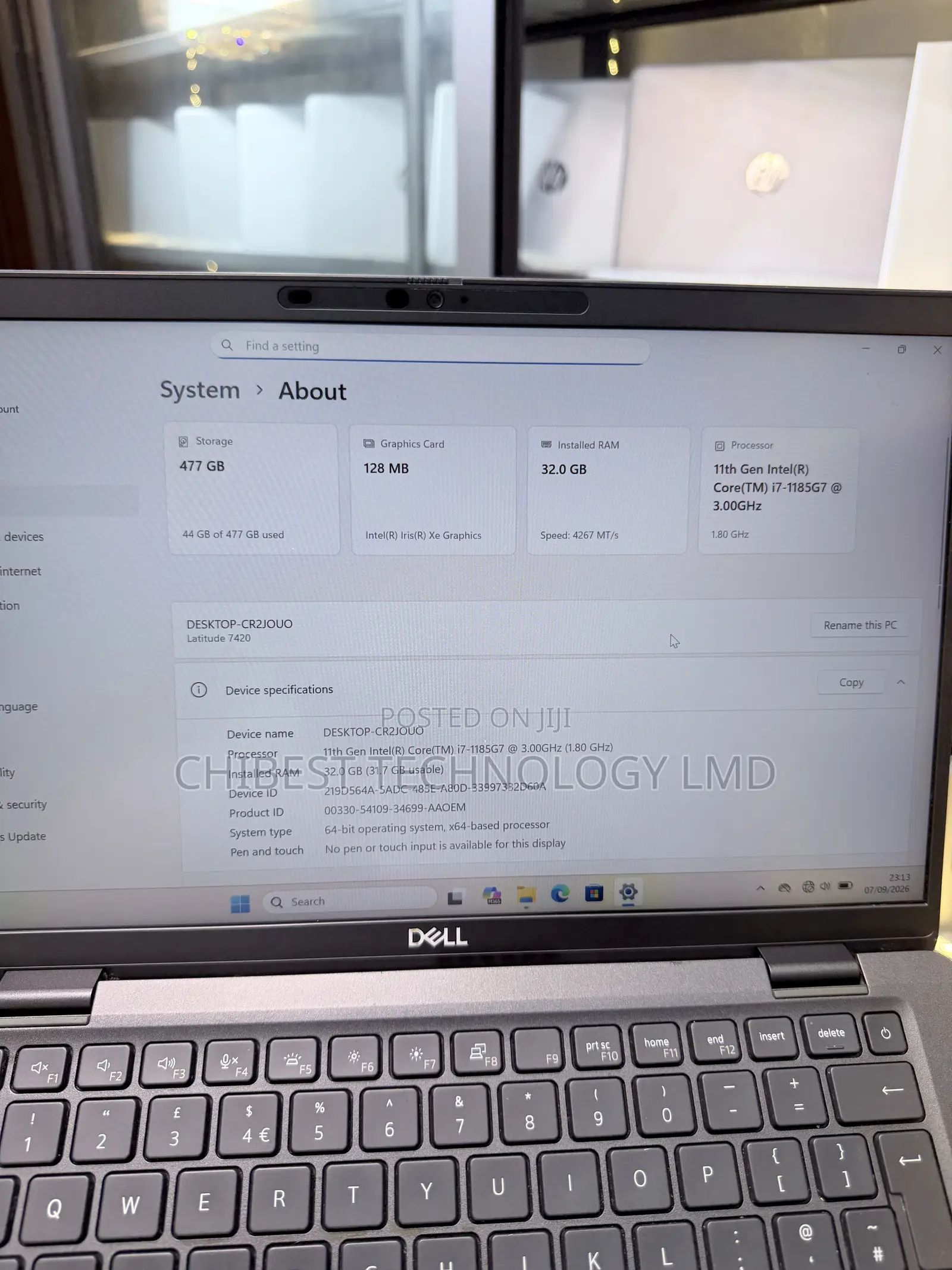 Laptop Dell Latitude 7420 32GB Intel Core i7 SSD 512GB
