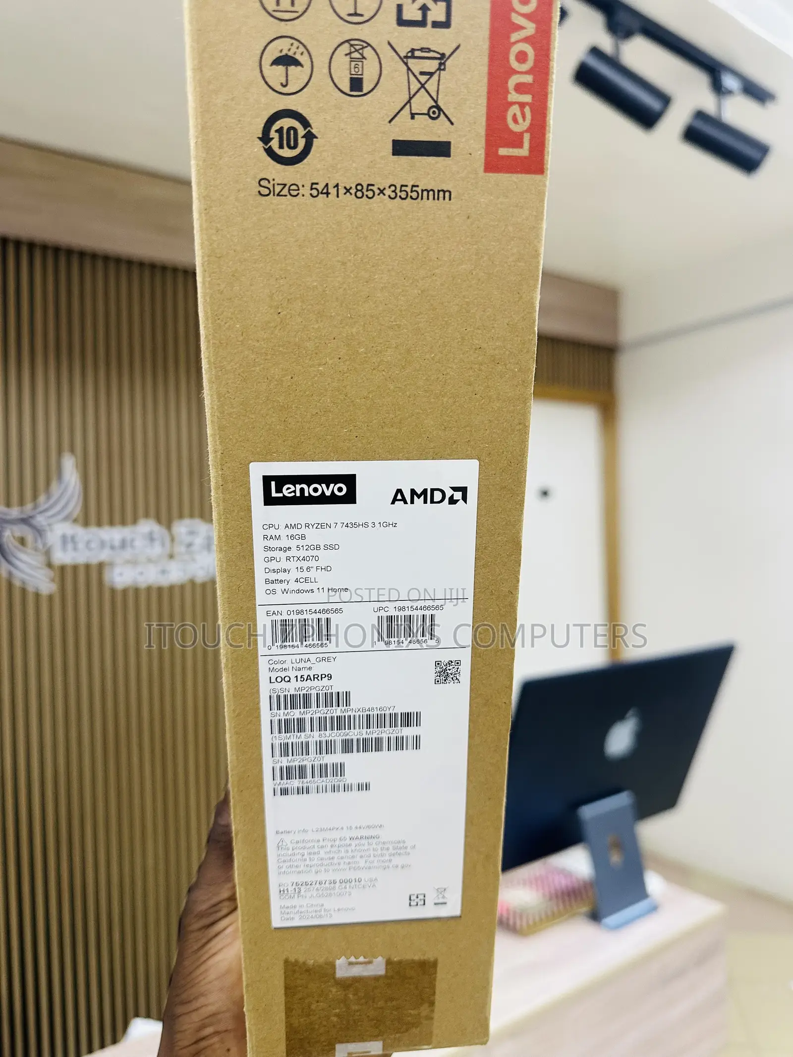 New Laptop Lenovo LOQ 15AHP10 16GB AMD Ryzen 7 SSD 512GB