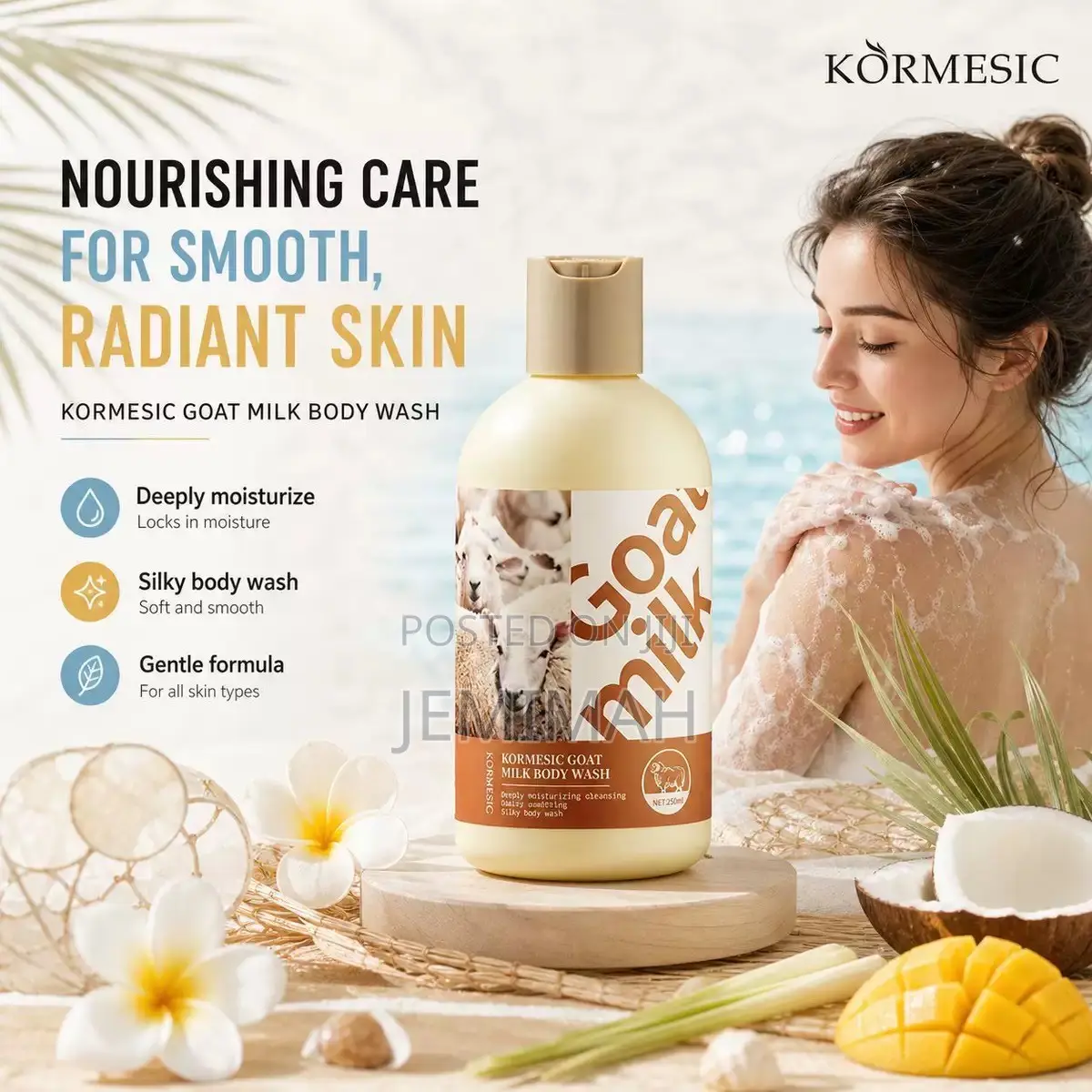 Coconut Goat Milk Body Wash + Washing Machine Cleaner Bundle