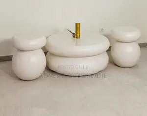Modern 3-Piece Living Room Table Set: Centre Table + 2 Side Tables