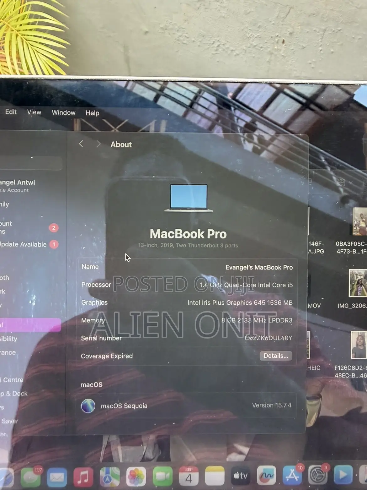 Laptop Apple MacBook Pro 2019 8GB Intel Core i5 SSD 128GB