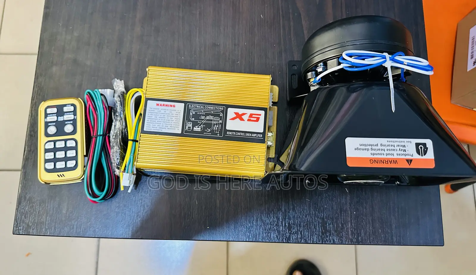 200W Siren With Remote + 200W Amplifier