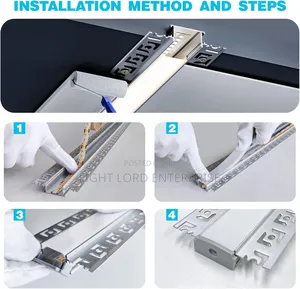 Poshplus Plaster Boards Aluminum Profiles Channel 10feet