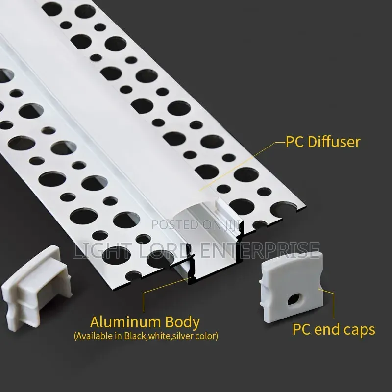 Poshplus Plaster Boards Aluminum Profiles Channel 10feet