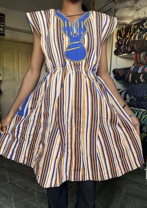 Ladies Smock Dress in Orange