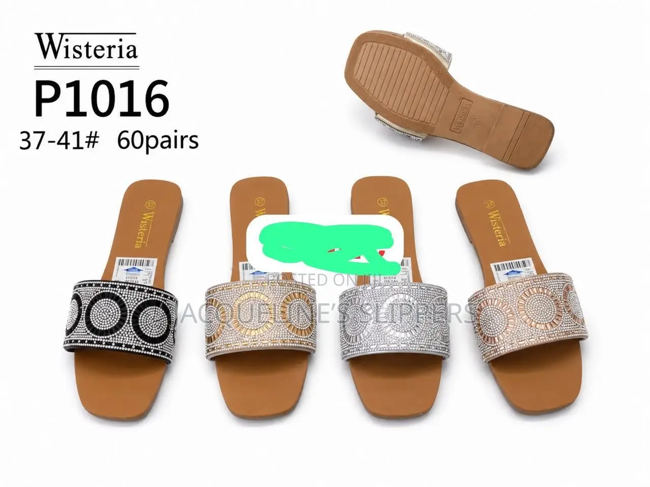 Quality Sliver Matching Slippers for Ladies