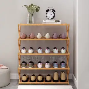 Foldable Bamboo Shoe Rack