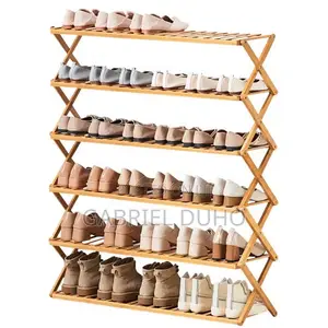 Foldable Bamboo Shoe Rack