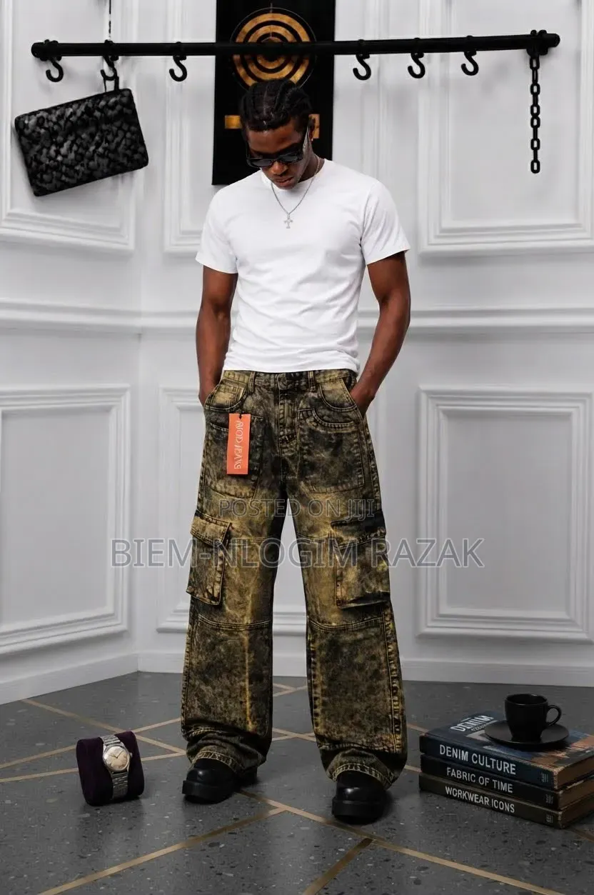 High Quality Denim Baggy Straight and Flare Jeans Available in Stock