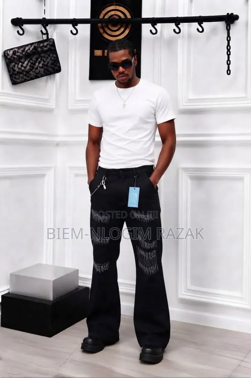 High Quality Denim Baggy Straight and Flare Jeans Available in Stock