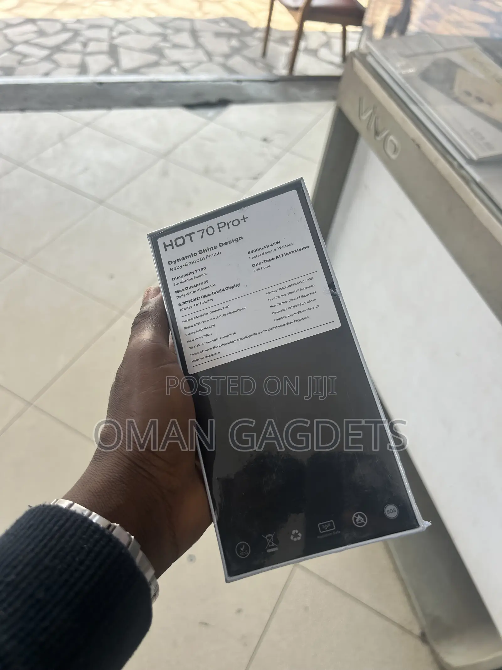 New Infinix Hot 70 Pro 5G+ 256 GB Black