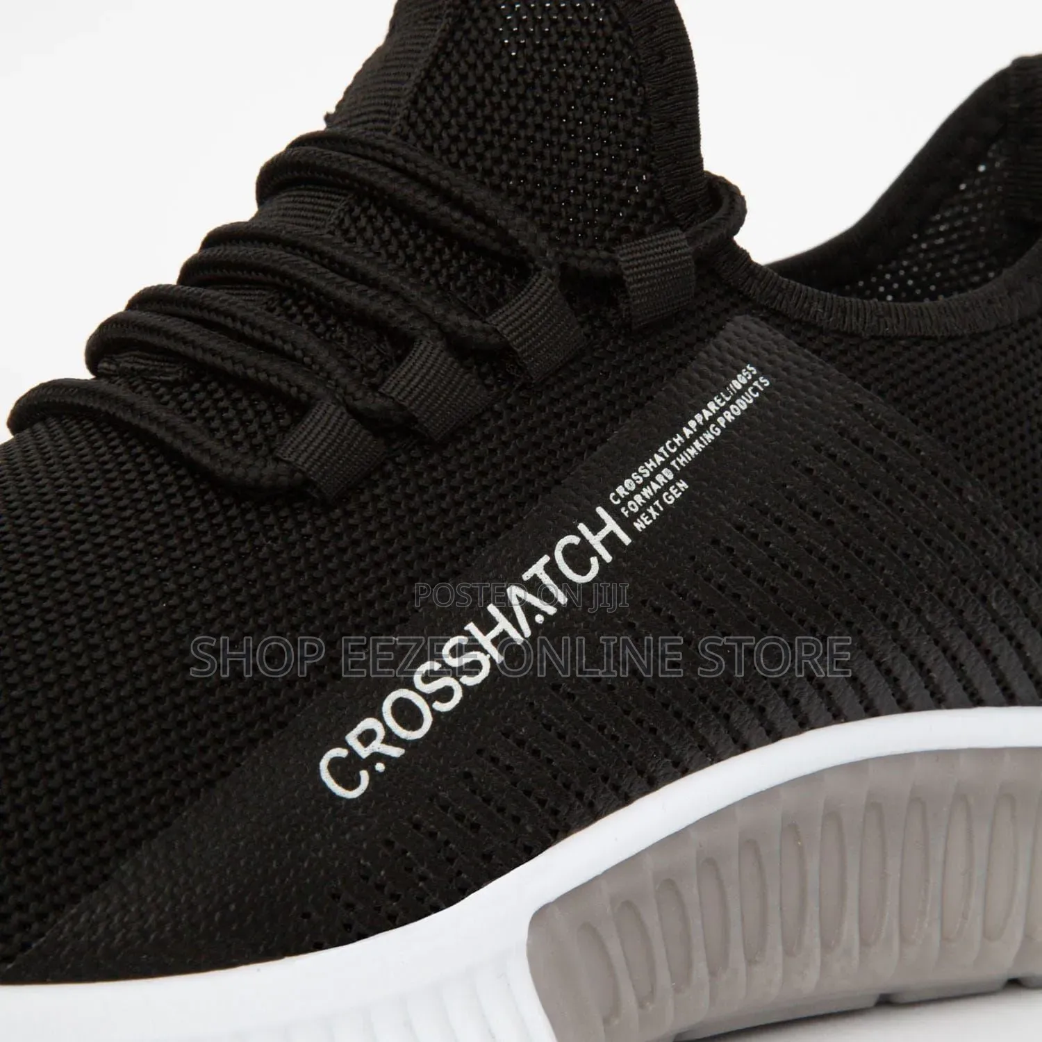 UK Crosshatch Breathable Men's Sneakers / Men's Trainers - Black