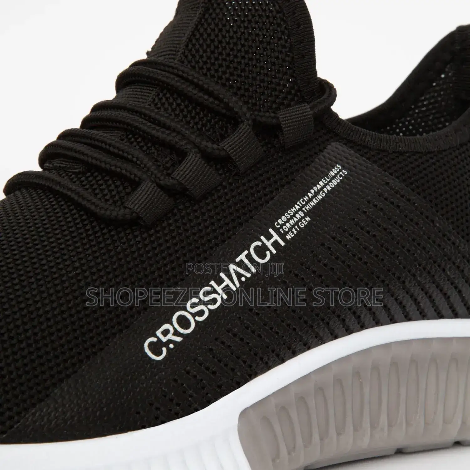UK Crosshatch Breathable Men's Sneakers / Men's Trainers - Black