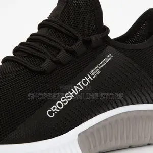UK Crosshatch Breathable Men's Sneakers / Men's Trainers - Black