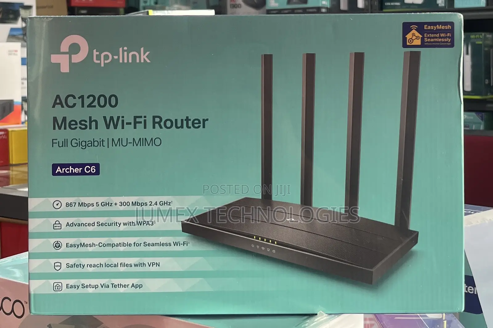 TP-Link ARCHER C6 AC1200 Mesh Wi-Fi Router Full Gigabit | MU-MIMO