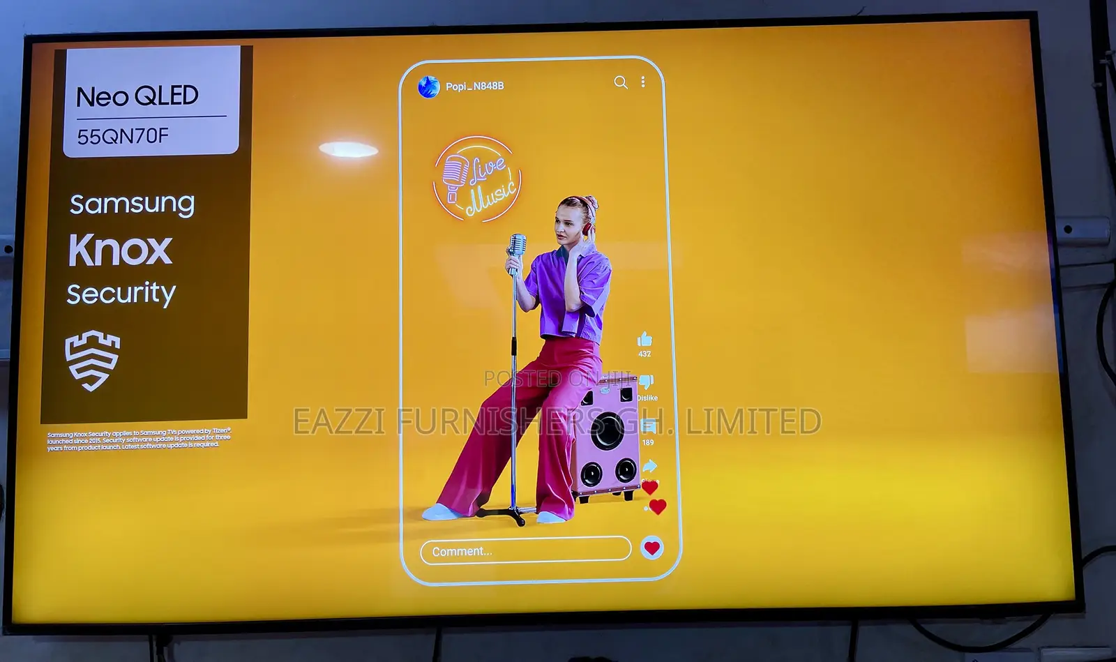55 Inches Samsung NEO QLED 2025/26 Smart at 144 Gaming TV QE55QN70FA