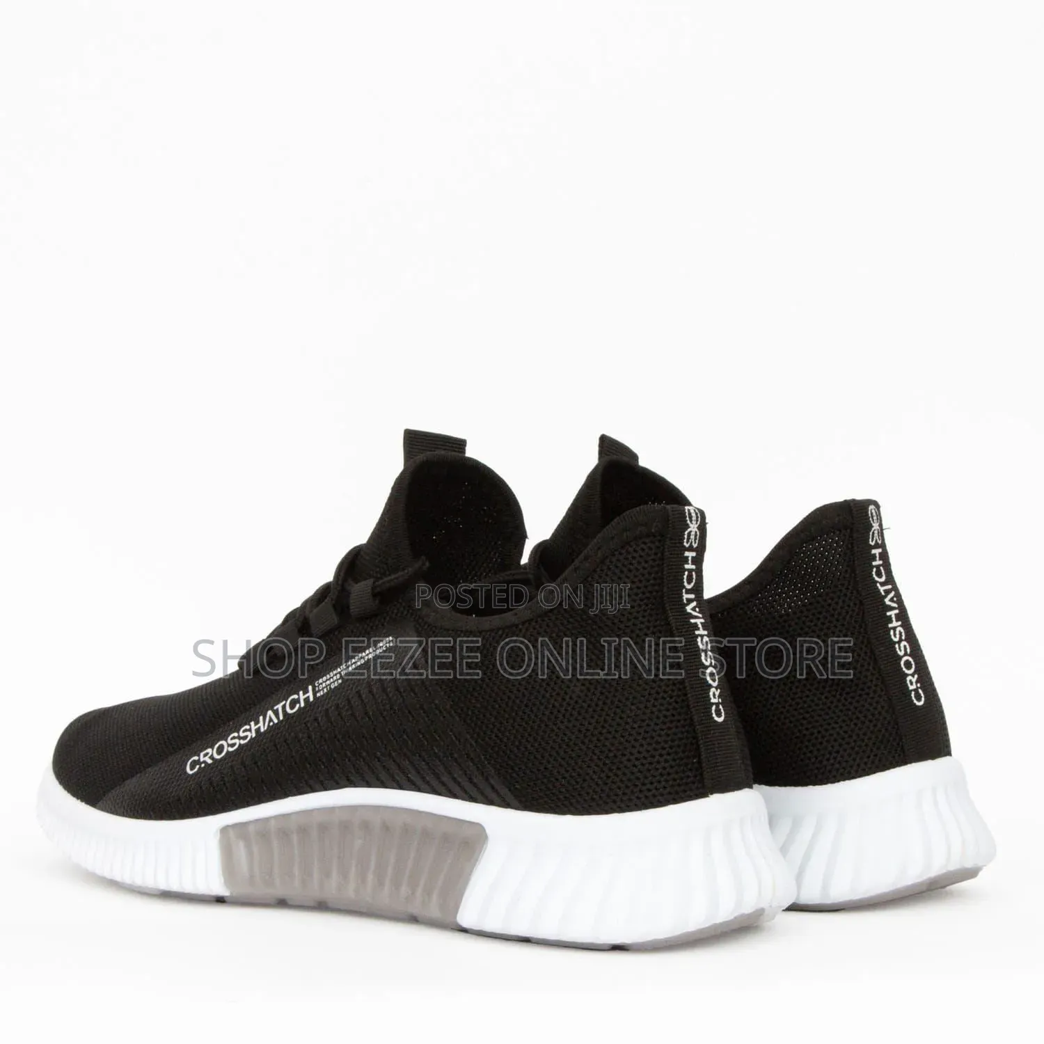 UK Crosshatch Breathable Men's Sneakers / Men's Trainers - Black