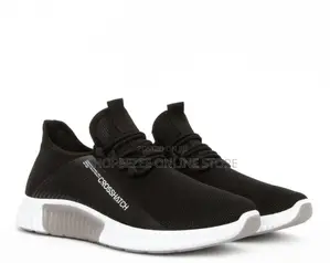UK Crosshatch Breathable Men's Sneakers / Men's Trainers - Black