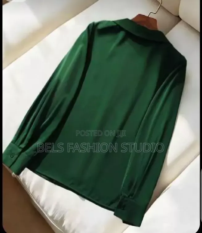 Oversized Satin Button-Down Shirt
