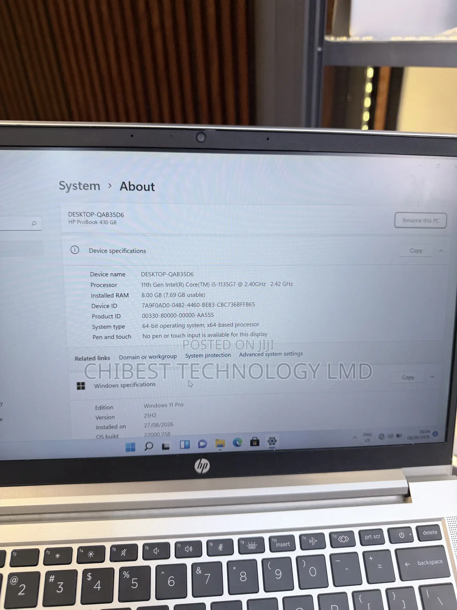 Laptop HP ProBook 430 G8 8GB Intel Core i5 SSD 256GB