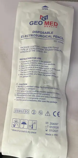 Disposable Electrosugical Pencil or Diathermy Pencil