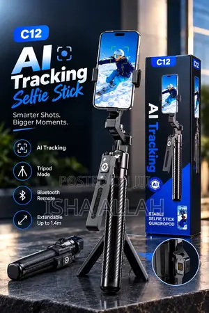 C12 AI Smart Tracking Selfie Stick Pro