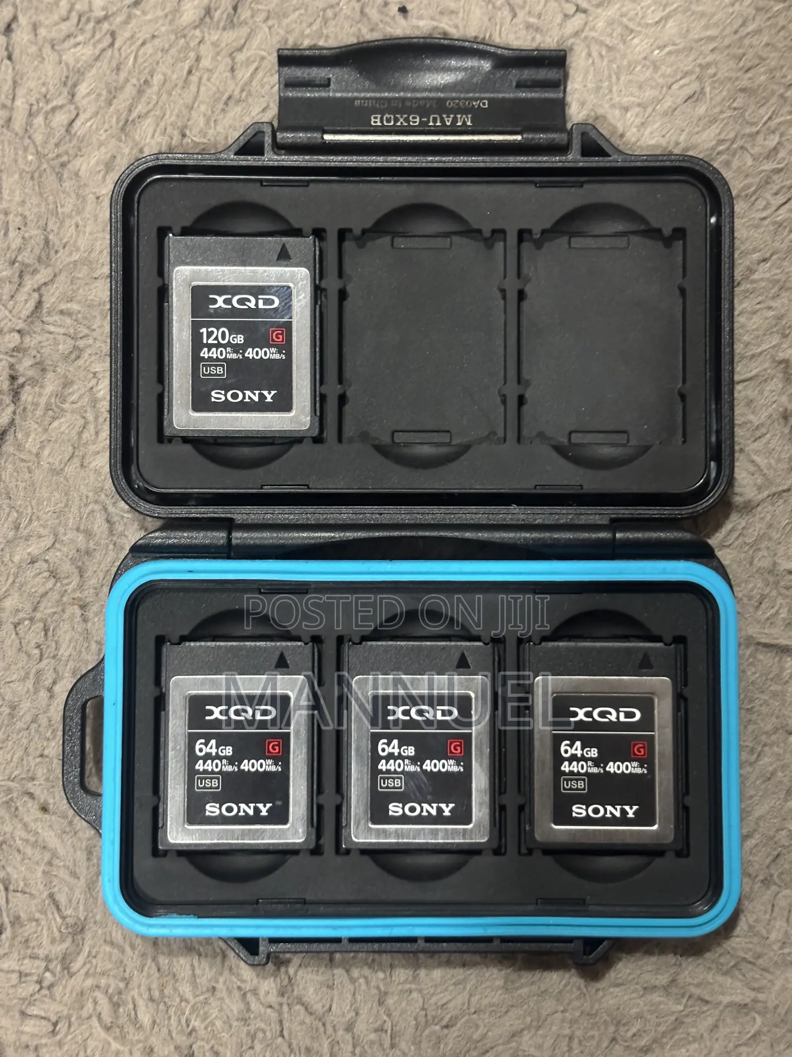 Sony XQD Cards 128, 64 W/Card Case