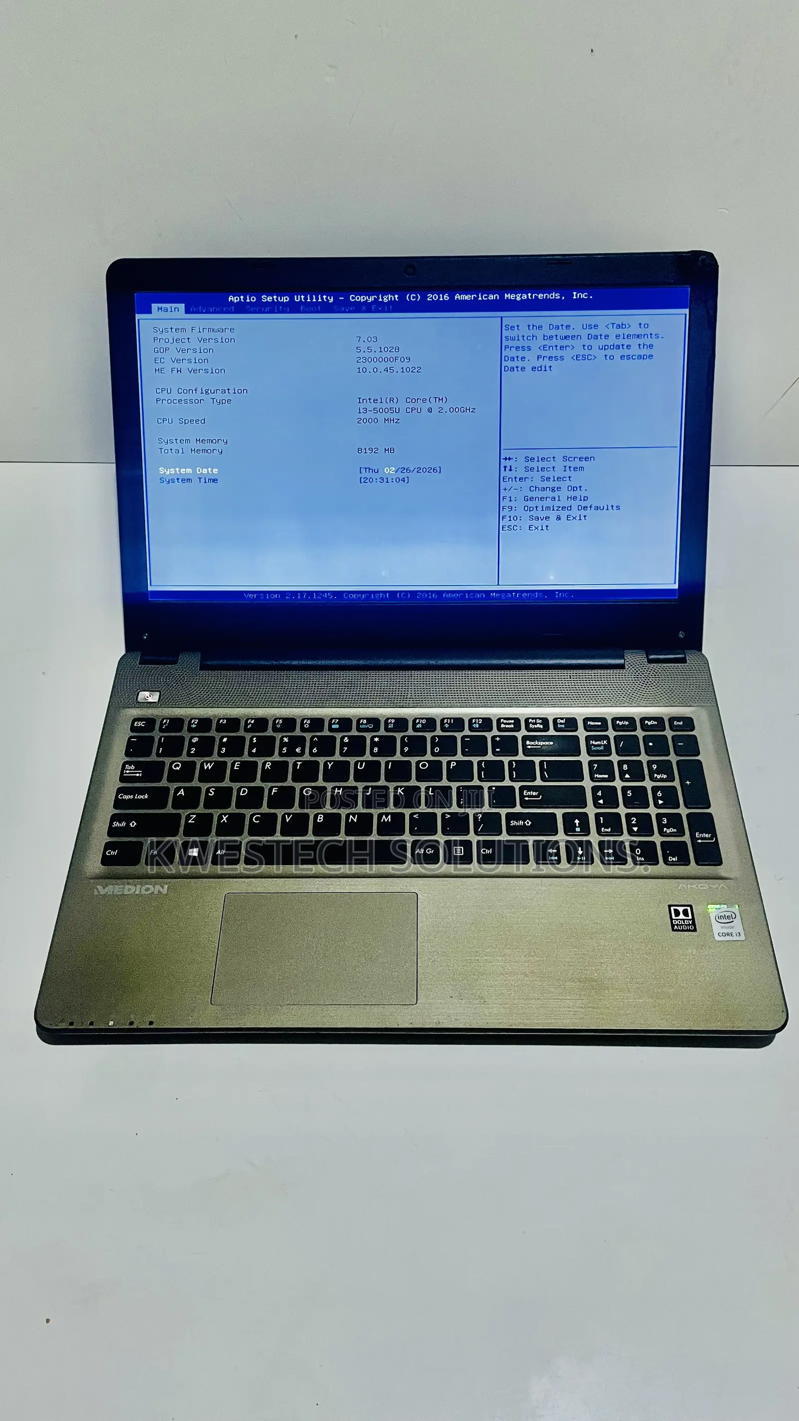Laptop Medion Akoya E7419 4GB Intel Core i3 HDD 160GB