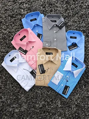 Ladies' Long-Sleeve Striped and Plain Cotton Shirt