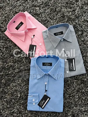 Ladies' Long-Sleeve Striped and Plain Cotton Shirt