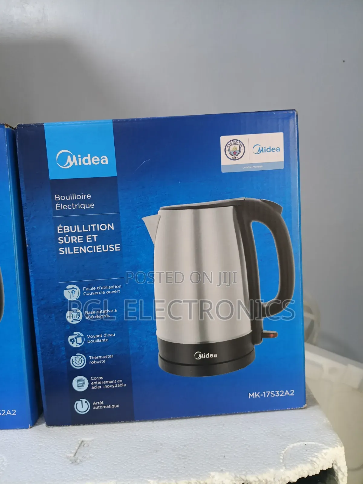 Midea 2200watt Stainless Steel 1.7l Electric Kettle