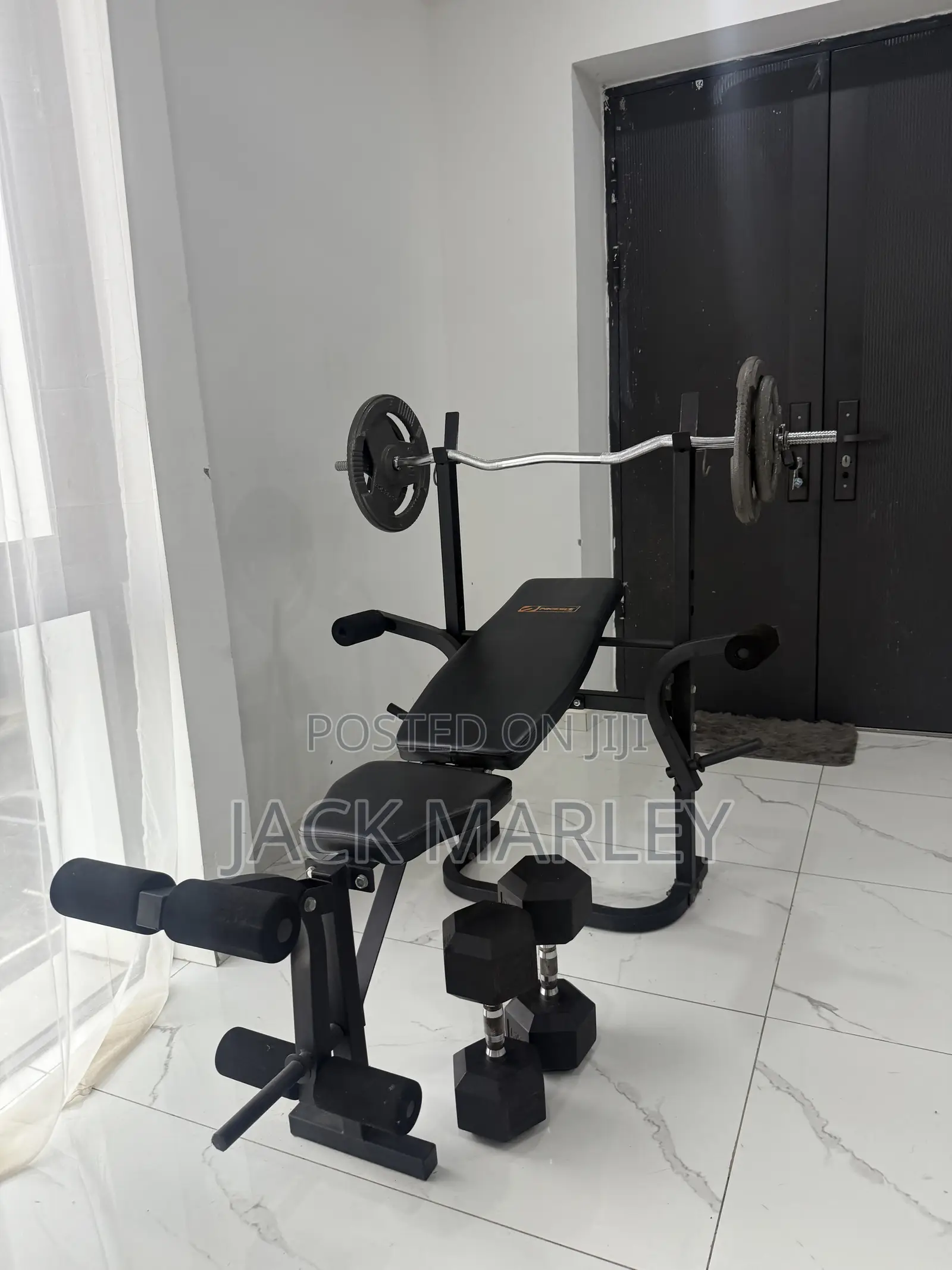 Complete Home Gym Set – Bench, Barbell, Weights Dumbbells