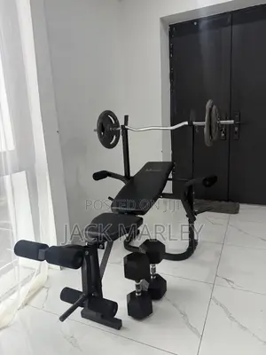 Complete Home Gym Set – Bench, Barbell, Weights Dumbbells