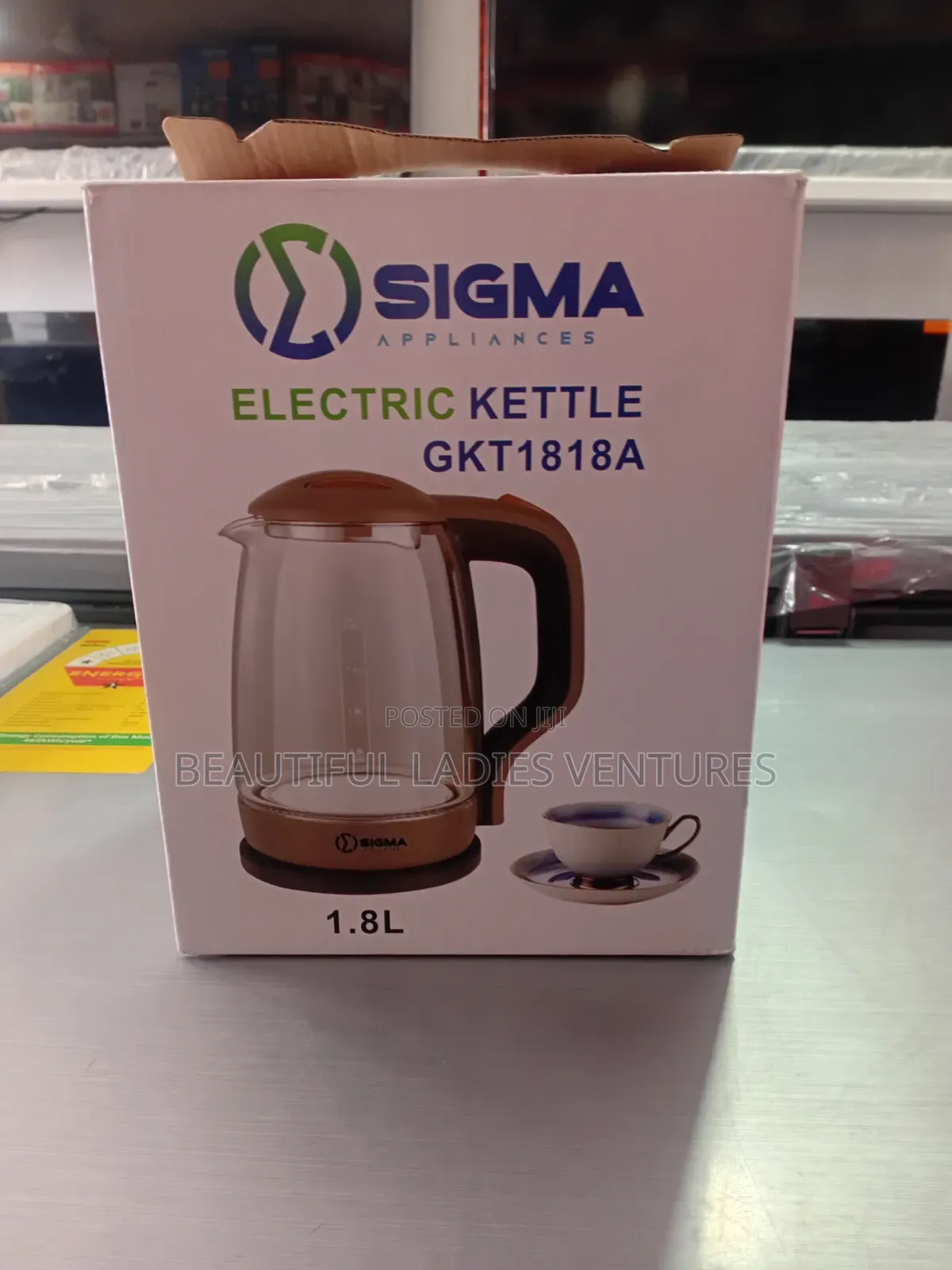 Sigma Electric Kettle 1.8L Easy to Use Kettle