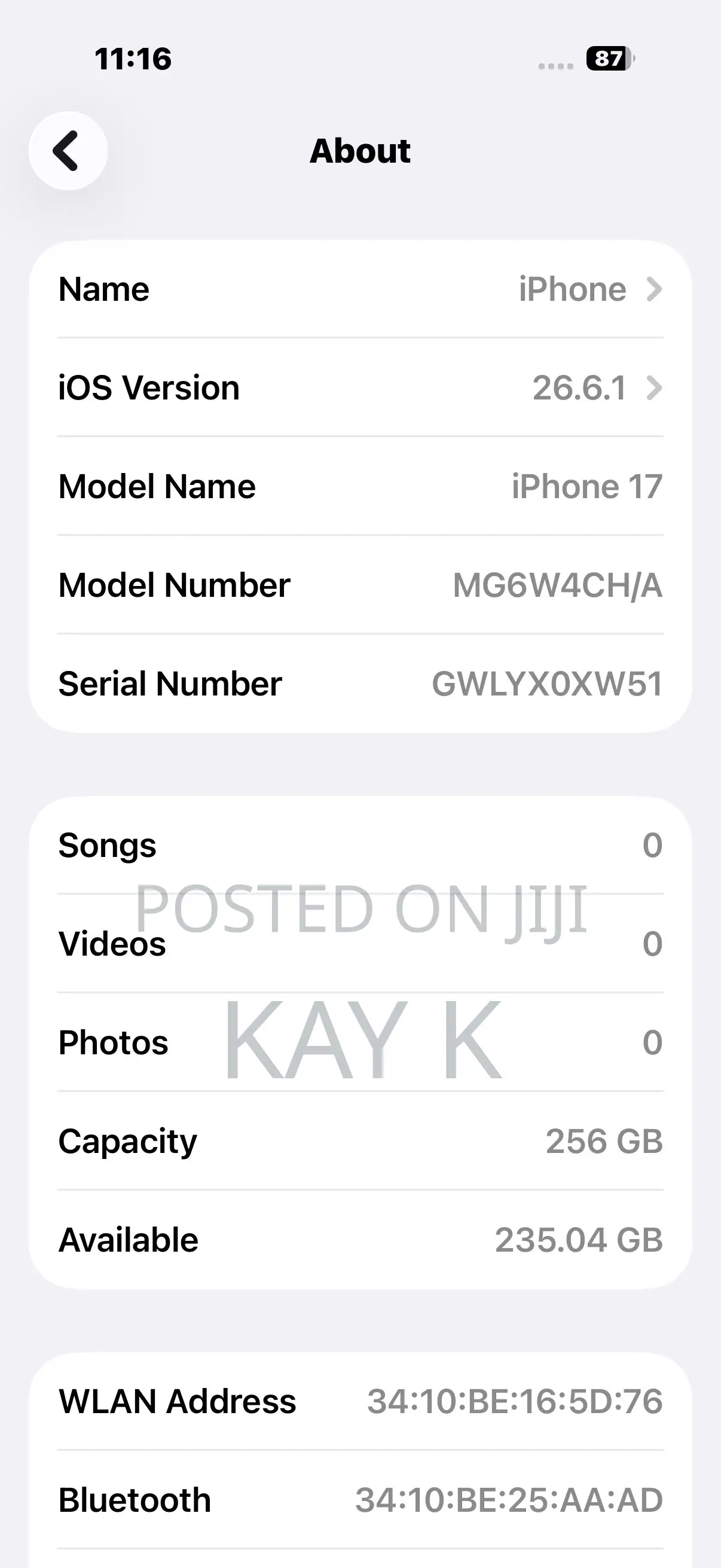 Apple iPhone 17 256 GB Black