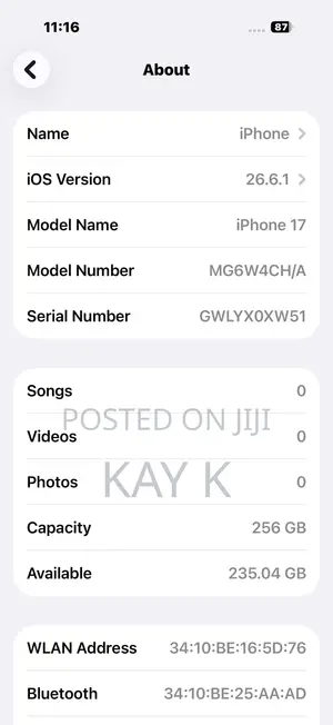 Apple iPhone 17 256 GB Black