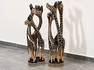 Hand Carved Giraffe Figures